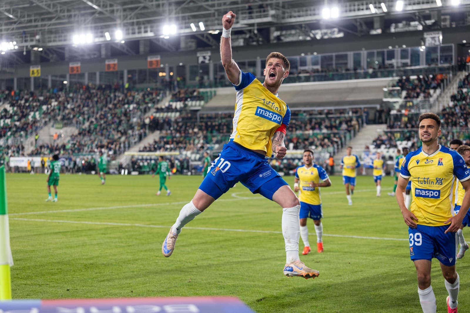 RADOM, POLAND - OCTOBER 12: Karol Czubak celebrates the goal radosc during the PKO BP Ekstraklasa round 10 match between Radomiak Radom and Motor Lublin at Radomskie Centrum Sportu on October 12, 2026 in Radom, Poland --- Pilka nozna. PKO Ekstraklasa. Radomiak Radom - Motor Lublin (Photo by Igor Jakubowski / Arena Akcji)