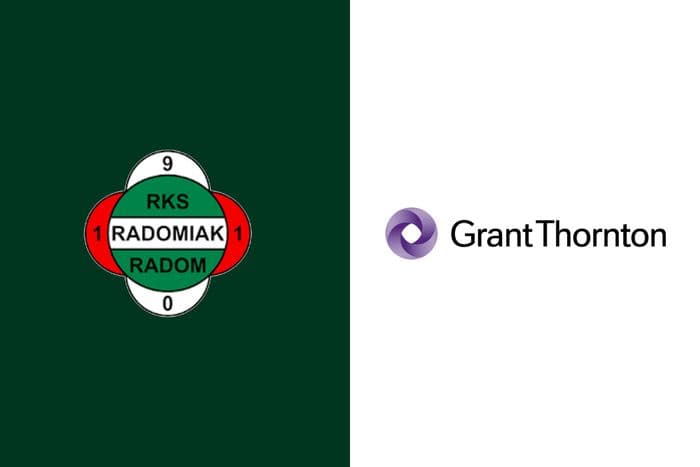 Logotyp Radomiaka i firmy Grant Thornton